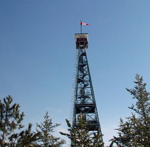 The Restored Caribou Mountain Fire Tower.